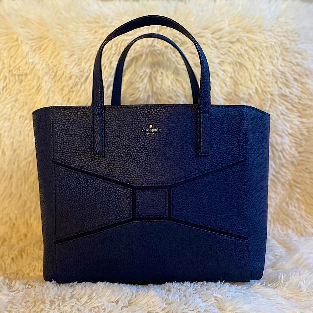 Kate Spade Navy Pebbled Leather Handbag